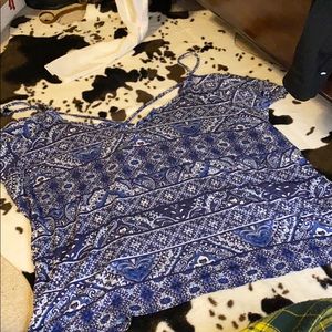 Paisley cold shoulder top